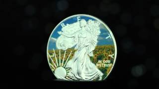 Silver American Eagle COLORED FOURCOIN SET Four SEASONS Series USA 2013 [upl. by Nicky]