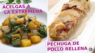 ACELGAS a la extremeña  Pechuga de pollo rellena  Cocina Abierta de Karlos Arguiñano [upl. by Hayman]