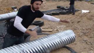 Earthship Thermal Wrap and Cooling Tubes [upl. by Ettenowtna]