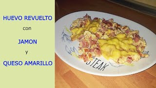 Como Hacer Huevo Revuelto Con Queso Amarillo [upl. by Adnovaj]