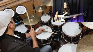 Tus Mentiras Los Bukis drum and bass cover Tita Rimel Roberto Guadarrama II [upl. by Artemisa]