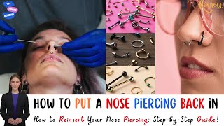 How to put a nose piercing back in nose piercing nosepierced nosepinstyle nosepiercings howto [upl. by Anyek223]