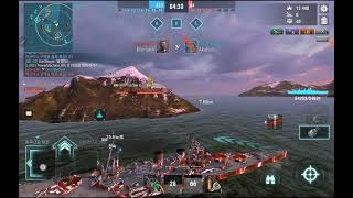 World of Warships Blitz  Tier 8 UK Battlecruiser Hawke 19 [upl. by Sloan]