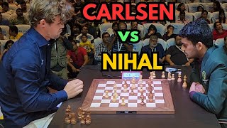 The Clash of Blitz Monsters  Magnus Carlsen vs Nihal Sarin  Tata Steel Chess India Blitz 2024 [upl. by Aisatsanna]