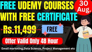 UDEMY Free Certificate Courses in 2024 Learn New Skills  Free Udemy Coupon For Studentsudemyfree [upl. by Ytiak]