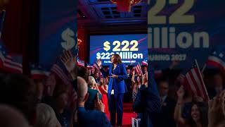 Harris Raises 222 Million in September Surpassing Trump in Fundraising Race shorts news 2024 [upl. by Nede563]