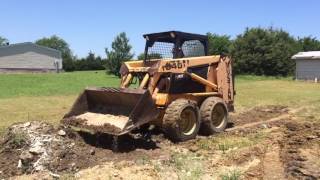 Mustang 940 skid loader doing dirt work in Quinlan Texas [upl. by Radke961]