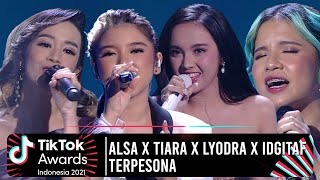 ENERJIK LYODRA X TIARA ANDINI X IDGITAF X ALSA AQILAH  TERPESONA  TikTok AWARDS INDONESIA 2021 [upl. by Magee134]