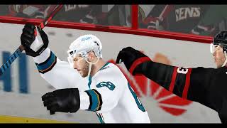 PC NHL 2004 Rebuilt 2324 Ottawa Senators vs San Jose Sharks [upl. by Anirbed]