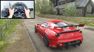 Forza Horizon 4 Ferrari 599XX Steering Wheel  Paddle Shifter Gameplay [upl. by Arod]