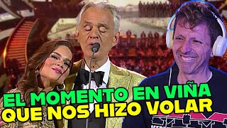 ANDREA BOCELLI Y LARISSA MARTÍNEZ CON TE PARTIRO  CANTAUTOR REACTION [upl. by Ecirtnuahs]