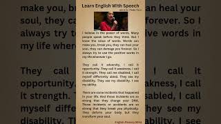 English Speech  English Speaking Practice  English Subtitles [upl. by Ittam304]