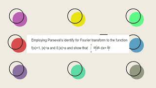 Parseval’s  Fourier transform fx1 x lt a show integral 0 to ∞ sin2 ax x2 dx πa2 [upl. by Ettener]