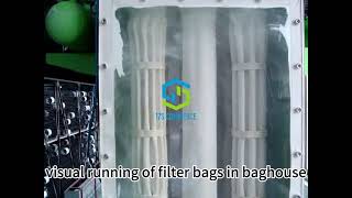 visual of filter bags running in baghouse [upl. by Voltmer]