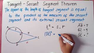 Tangent Secant Segment Theorem  Grade 10 Math [upl. by Damahom490]