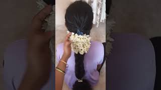 Bridal hairstyle simple flouru use beautiful look traditional hairstyle easy method flowers [upl. by Leahcin442]