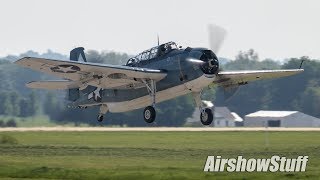 Mass TBM Avenger Takeoffs  TBM Gathering 2018 [upl. by Blayne874]