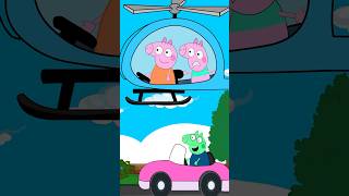 Peppa pig new car 🚗 helicopter peppapig horror shorts [upl. by Mark]