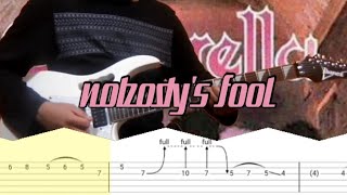 How to play  nobodys foolCinderellaguitar solo with tab lesson [upl. by Huxley421]