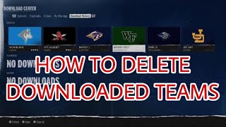 How to delete downloaded teams in college football 25 [upl. by Naujek]