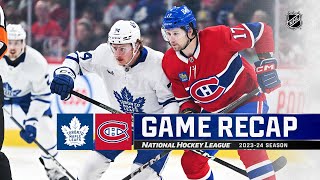 Maple Leafs  Canadiens 46  NHL Highlights 2024 [upl. by Wilone940]