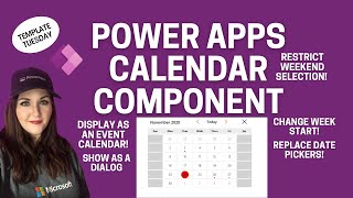 Power Apps Custom Calendar and Date Picker Component [upl. by Philemol160]