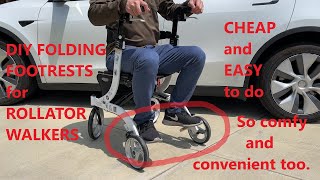 Cheap and Easy DIY Folding Footrest for Rollator Walker [upl. by Llerrod]