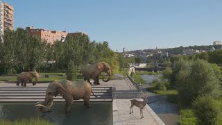 ¡Mamuts y ciervos gigantes paseando por el centro de Madrid [upl. by Laon]