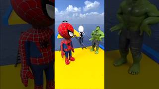 GTA V Ladder Run ll Spiderman VS Hulk ll shorts gta [upl. by Lundell]