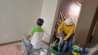 PAANO MAGPINTURA SA WALLING GAMIT ANG SPRAY GUN Paint amp varnish tv [upl. by Stearne313]