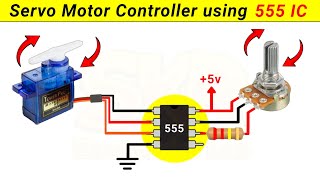 How to make a Servo Motor Controller using 555 IC  SKR Electronics Lab [upl. by Ennasirk464]