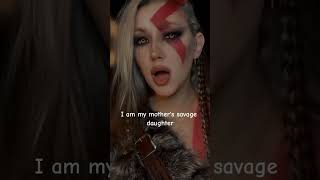 savage daughter ekaterina sheleova godovwar kratos valhalla warrior vikingstyle lyrics [upl. by Ahsiela]