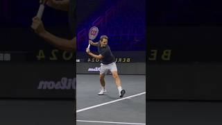 Roger Federer Playing Left Handed tennis [upl. by Htelimay]