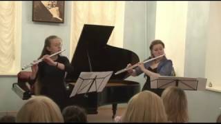 E Bozza duet for two flutes Elena Isaeva and Ksenia Zvereva [upl. by Ttenyl]