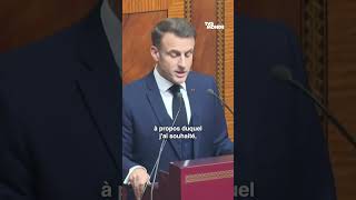 Emmanuel Macron réaffirme le soutien à la quotsouveraineté marocainequot au Sahara occidental [upl. by Cuttler228]