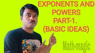 EXPONENTS AND POWERS PART1 BASIC IDEACBSE ICSEncert EXPONENTS AND POWERSCLASS789 [upl. by Whiney102]