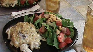 Chicken Tetrazzini With Baby Greens and Strawberry Salad [upl. by Moritz595]