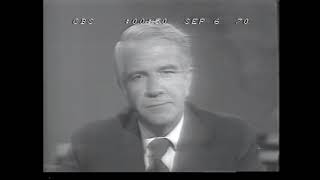 CBS News Broadcast Four Planes Hijacked Passengers Held Hostage Dawsons Field Sep 6 1970 [upl. by Nnylhtak45]