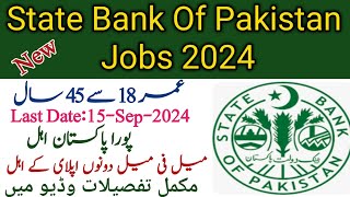 SBP Jobs 2024  State Bank Of Pakistan Jobs 2024  SBP Apply Online  State Bank Careers 2024 [upl. by Trilbee]