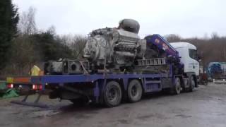 Napier Deltic engines arrive at the Anson Engine Museum [upl. by Nosrej]