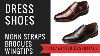 Mens FallWinter Dress Shoes  Double Monk Straps Brogues Wingtips  Leather Suede [upl. by Akimahs]