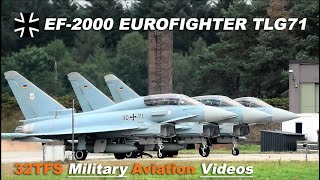 4K German AF EUROFIGHTER TYPHOON action at Wittmundhafen Air Base ETNT [upl. by Mayce]