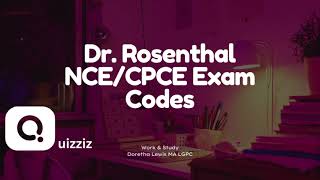 Free June Dr Rosenthal 2024 Free NCECPCE Study Materials Code Fix Professional 70984753 [upl. by Naibaf501]