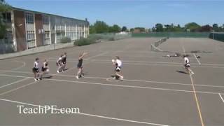 Netball Drill  Attack  Centre Pass 4 [upl. by Nosirrag]