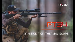 PARD FT34 3IN1 Clip On Thermal Rifle Scope  Quickly Convert Optical Scope to Thermal Imaging [upl. by Hakilam]