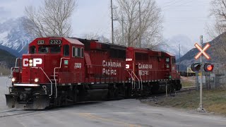 Exshaw Lafarge plant Surprise CP GP20CECO 2323 with K13B horn show [upl. by Je]