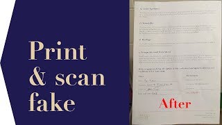 Fake a quotPrint sign amp scanquot document Photoshop tutorial [upl. by Ahsratal]