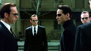 The Chase Agents vs Morpheus  The Matrix Reloaded Open Matte [upl. by Dyoll]