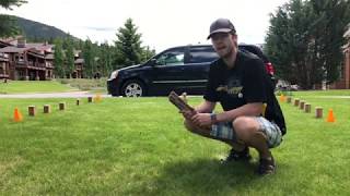 At Home PE Throwing Game  How to play Kubb Target Throwing [upl. by Eboh]