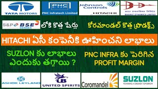 SUZLON కు లాభాలు ఎందుకు తగ్గాయి   TATA MOTORS  ASHOK LEYLAND  HITACHI  BDL  UNITED SPIRITS [upl. by Nerol]